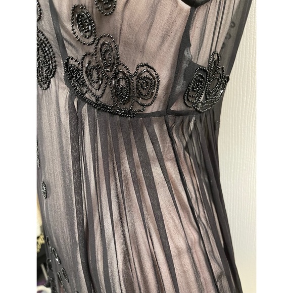 Vtg gypsy French connection shear beaded gatsby cover XS 2 - Picture 2 of 9